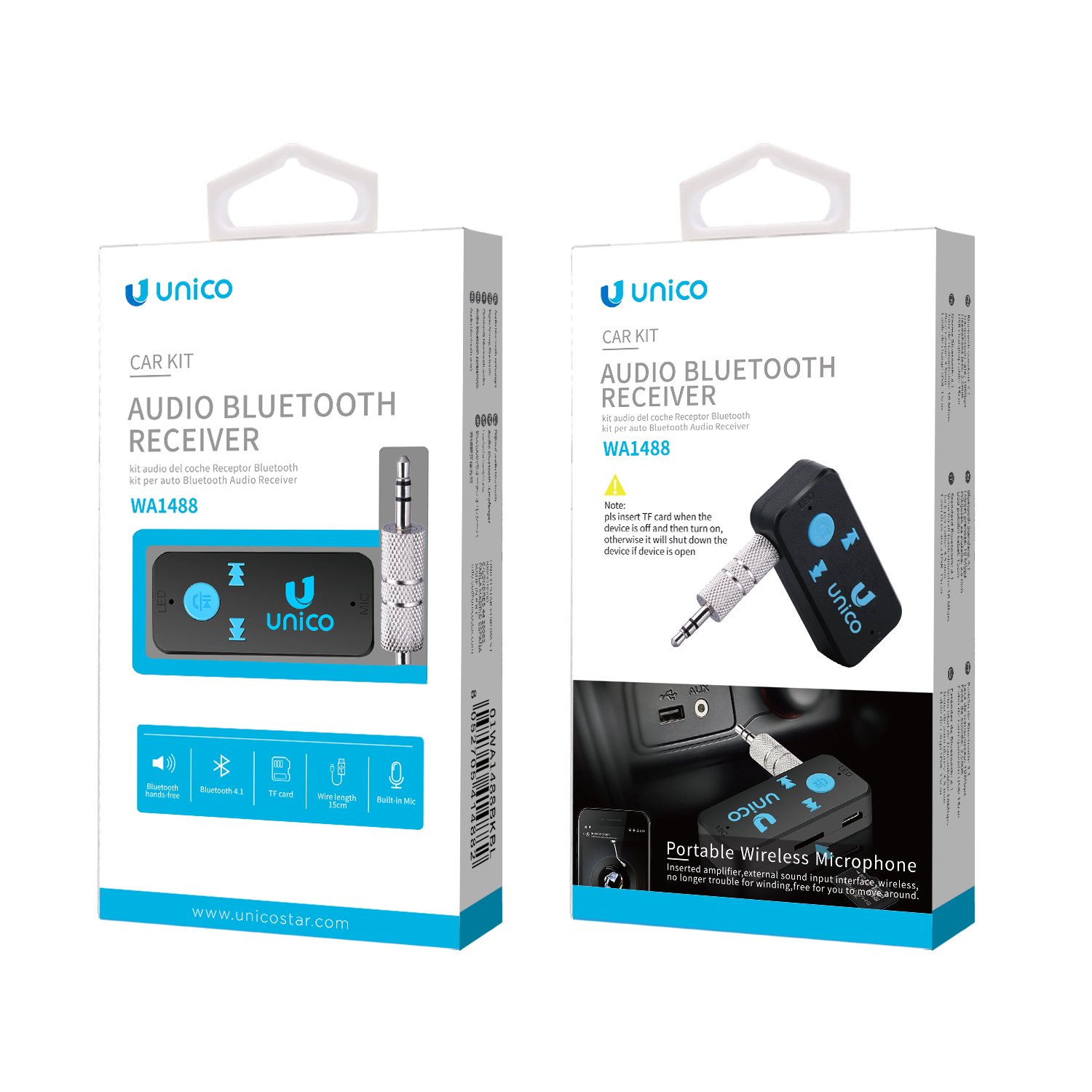 Unico WA1488 Recibidor de audio Bluetooth