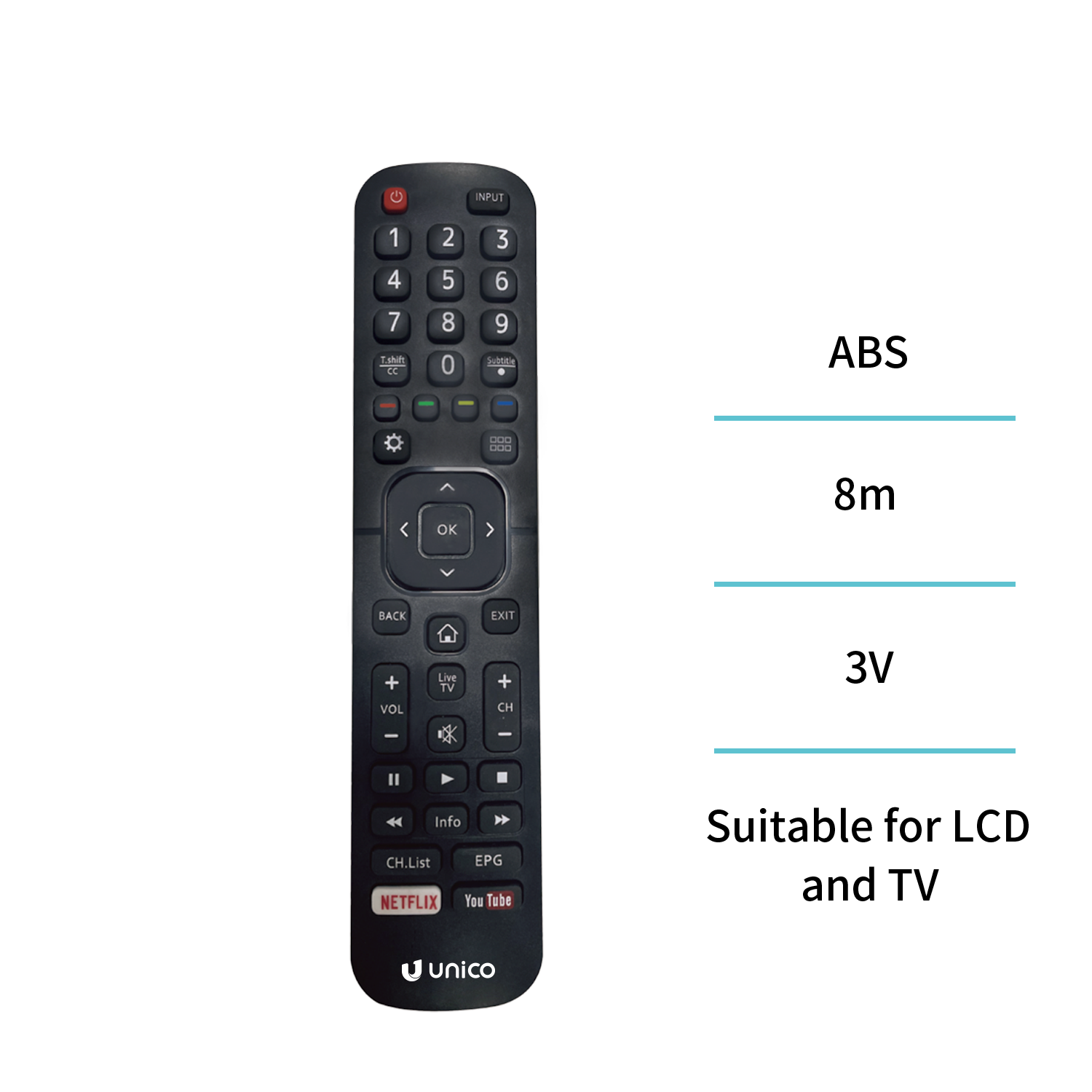 Unico RT9839 Mando a distancia para TV Hisense