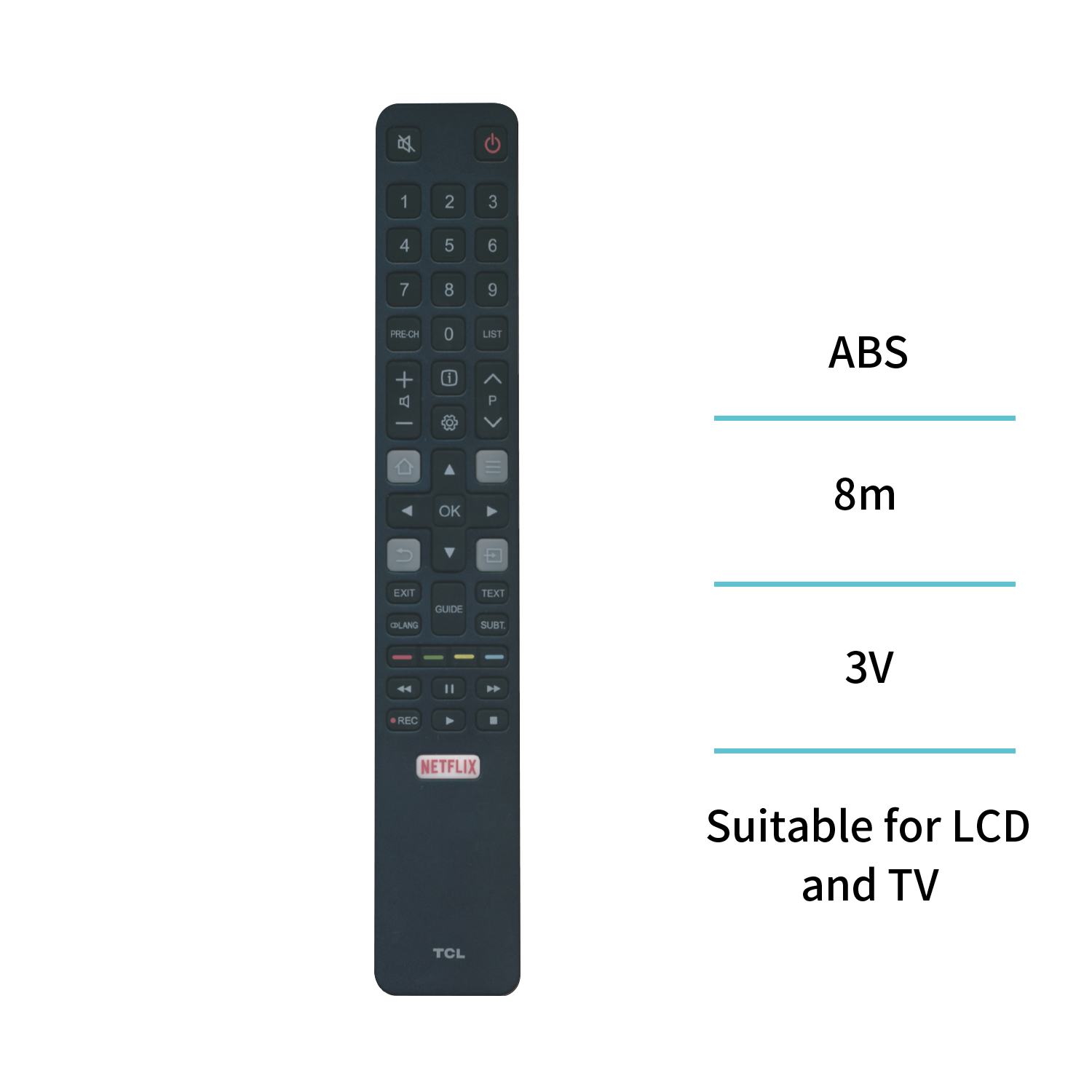 Unico RT9887 Control remoto de TV TCL