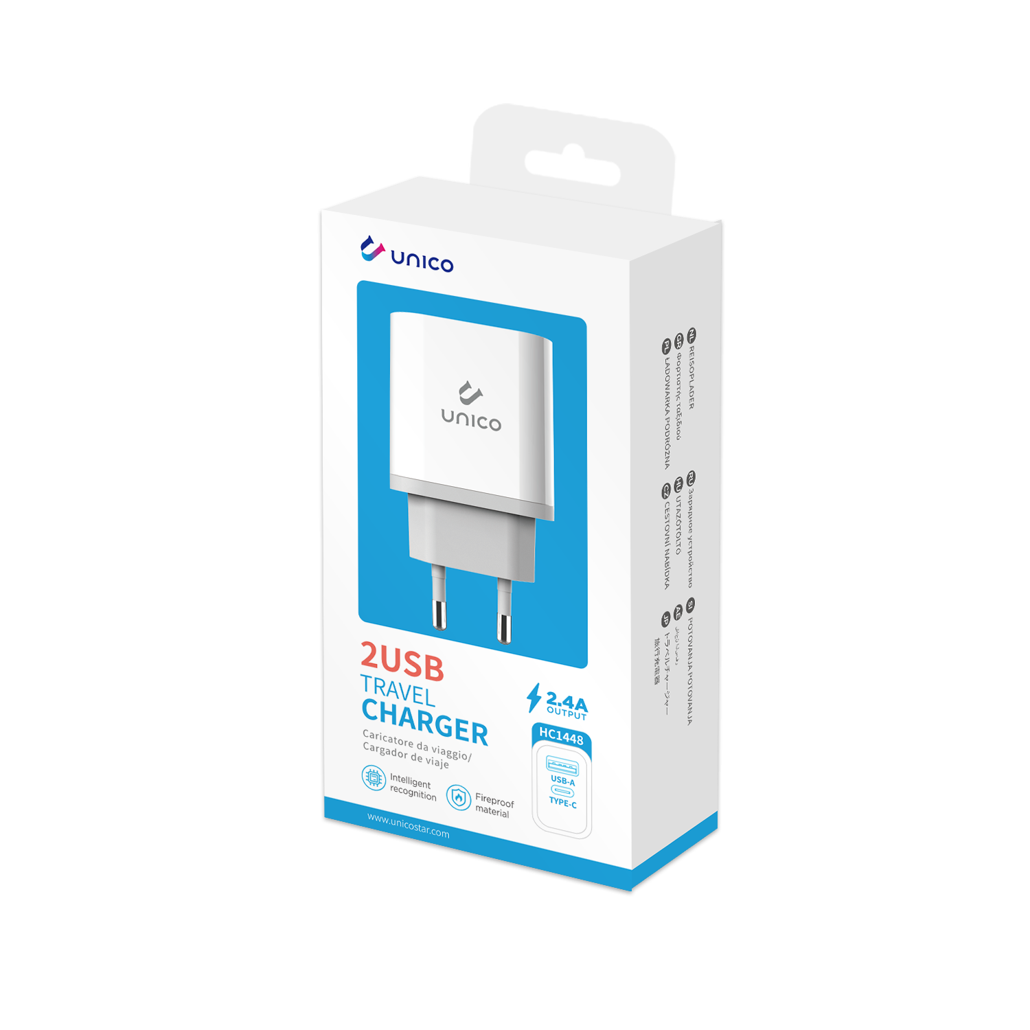 HC1448 Cargador doméstico imitación Apple puerto A+C 2.4A