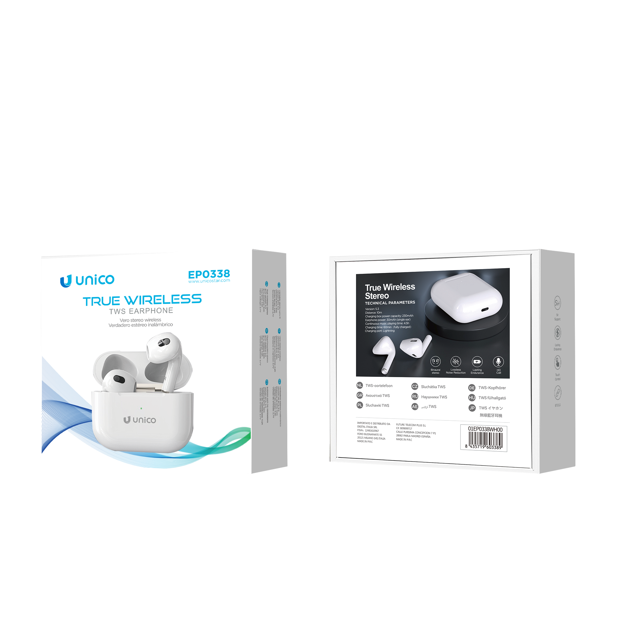 UNICO EP0338 TWS Auricular Bluetooth ES