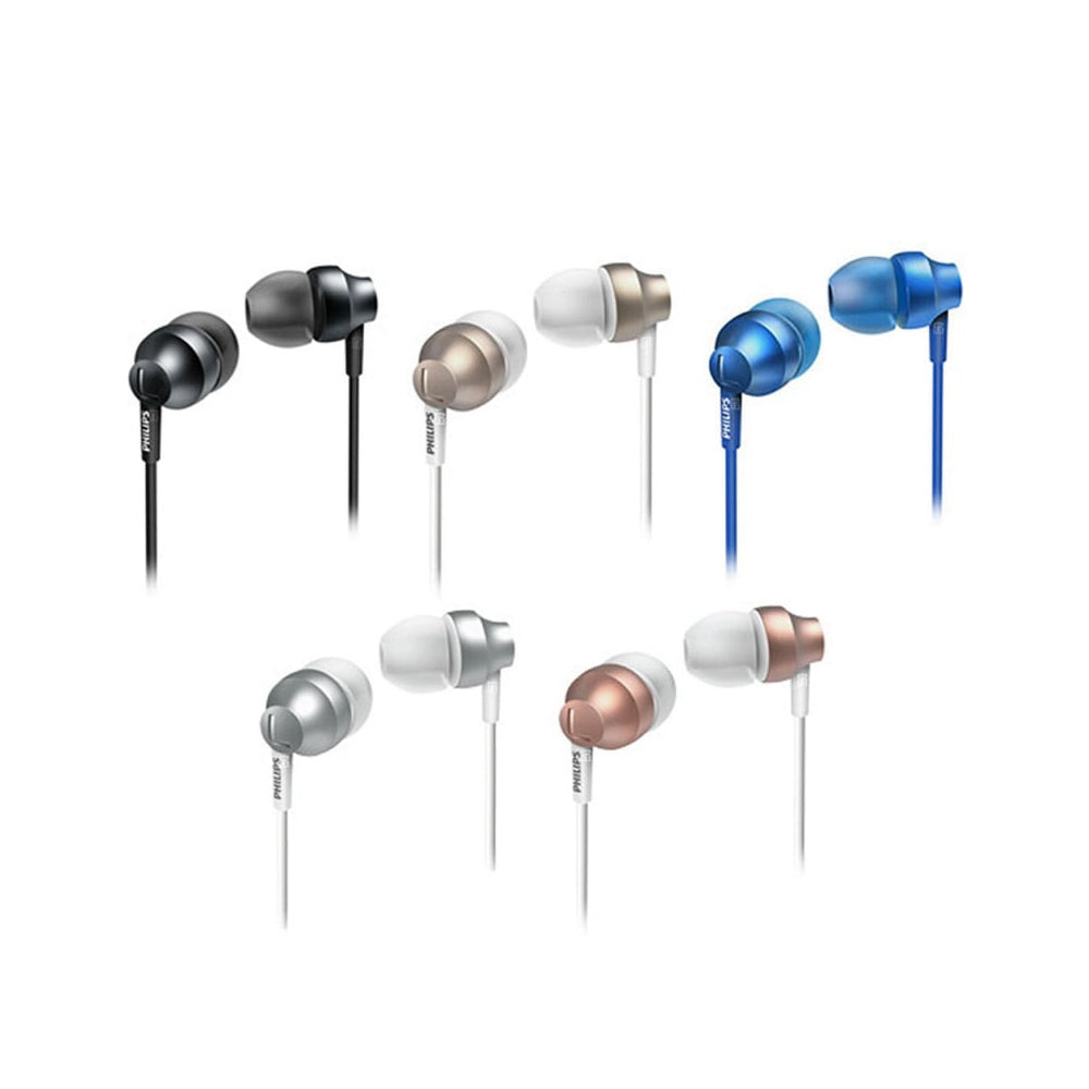Philips SHE3855GD/00 - Auriculares internos con micrófono (diseño, Cable Reforzado, Graves potentes)
