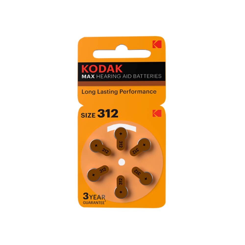 Kodak Pila Audífono 312 Pack 6 uds Alcalina