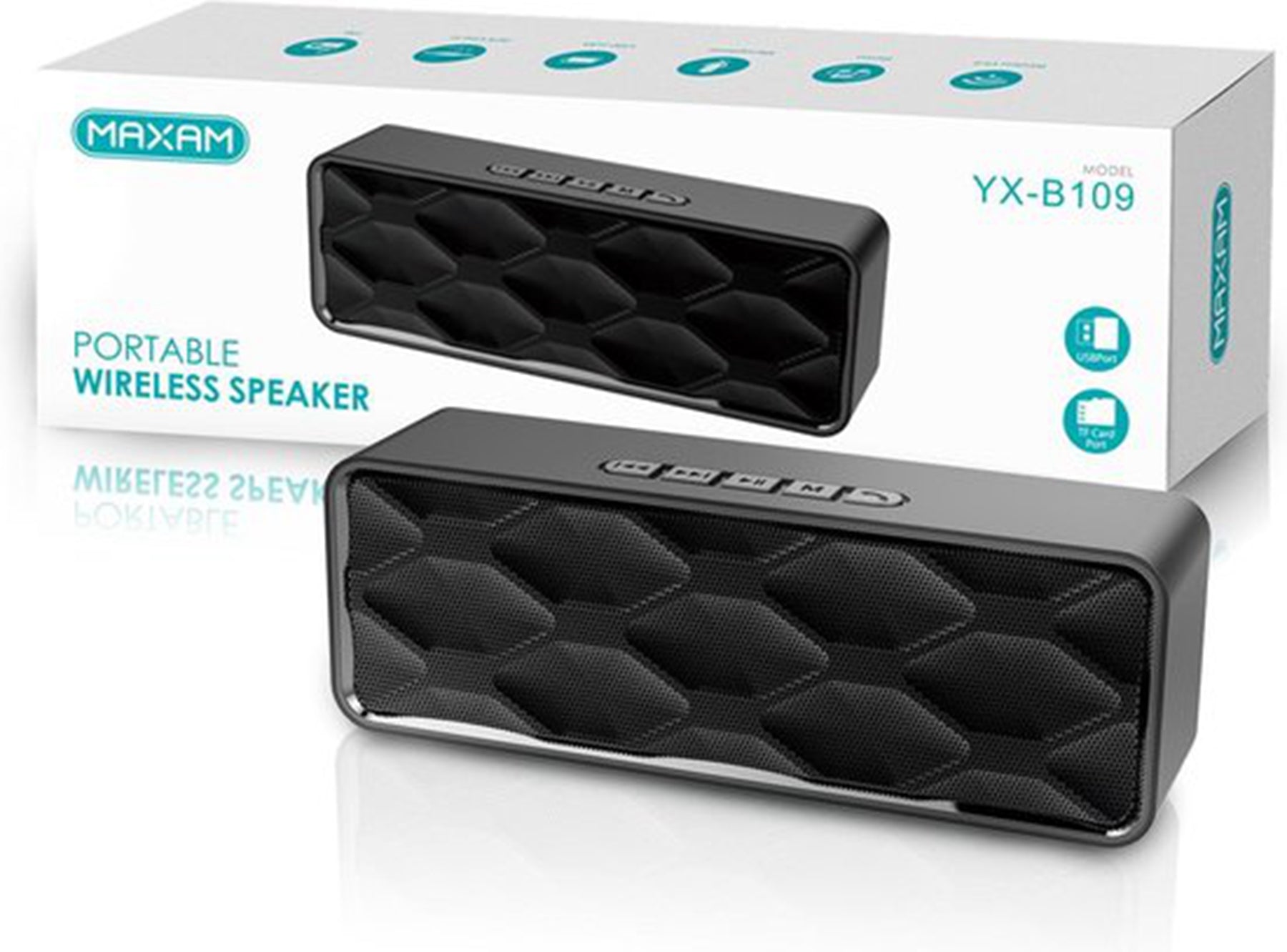 YX-B109 Altavoz inalámbrico naranja 5W*2/MEGA BASS