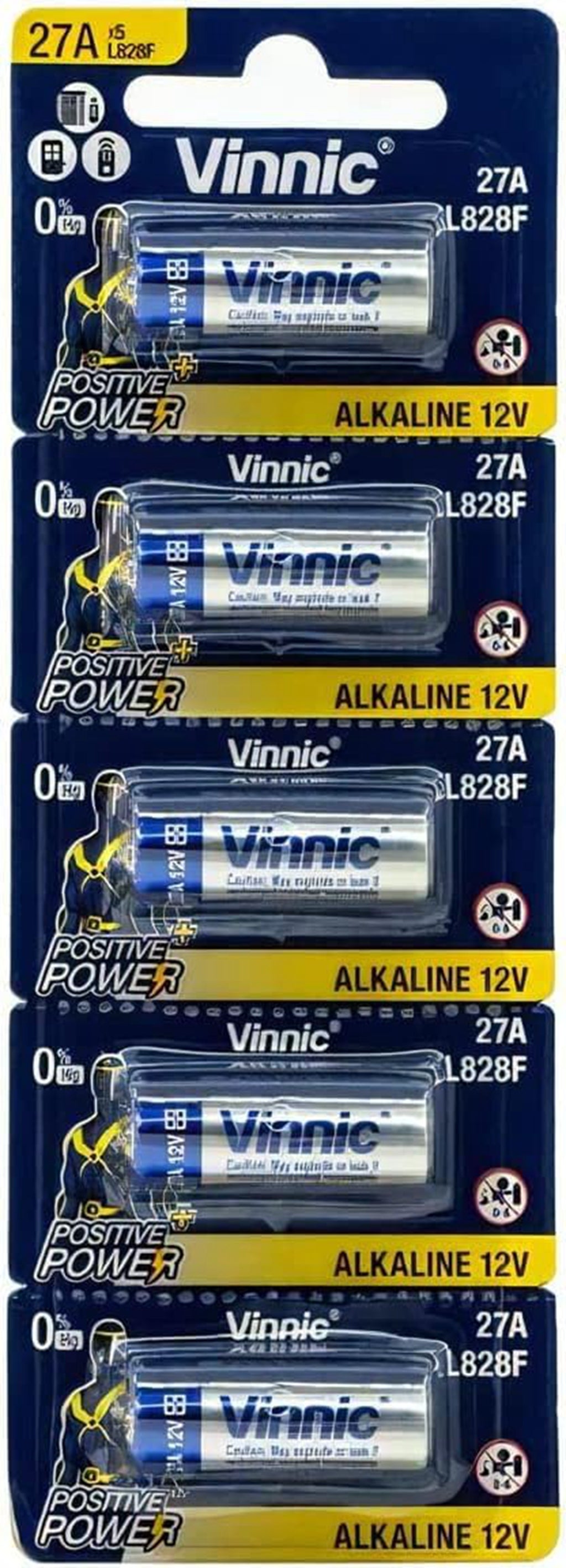 Vinnic Blister 5 Pilas 27a Alcalina 12v L828f L828f
