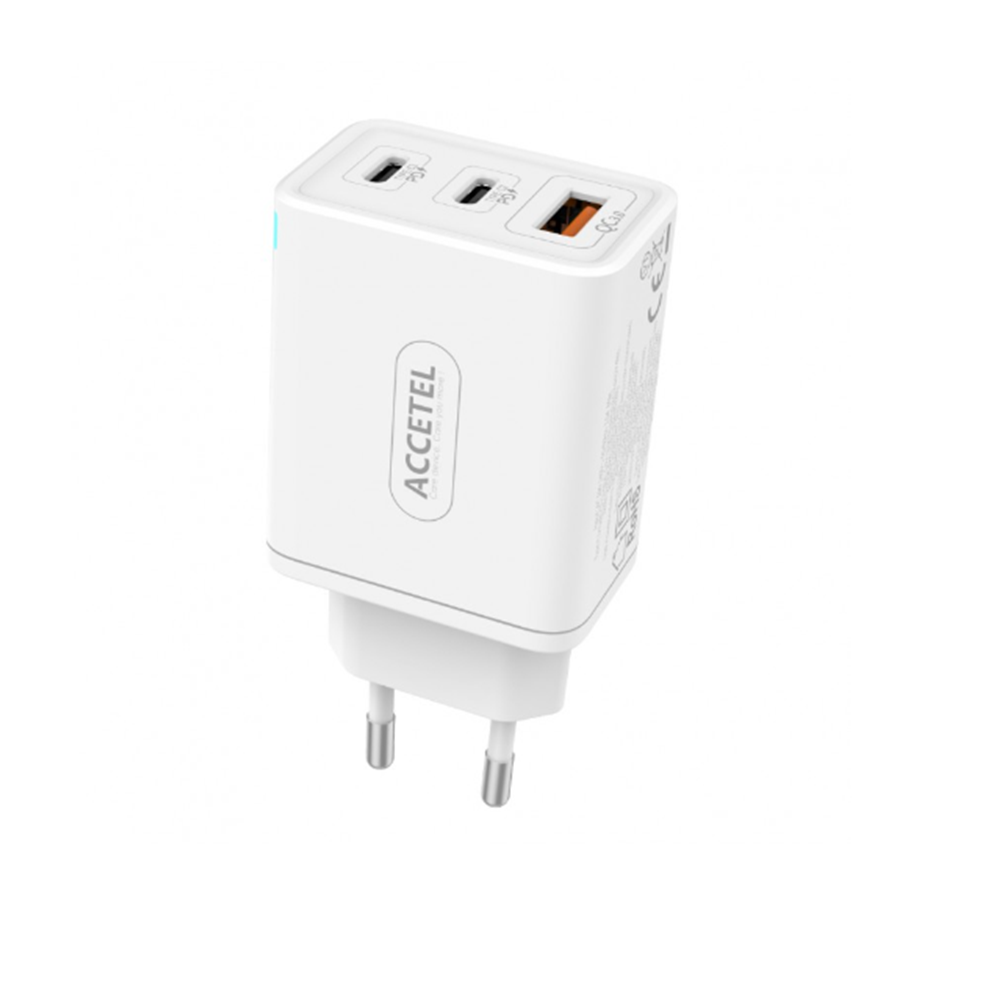 AC965W Cargador Red Carga Rápida Dual Type-C+USB QC 3.0 PD 65W