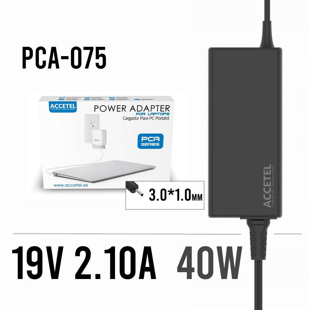 PCA-075 Cargador Samsung 19V 2.1A 3.0*1.0mm 40W