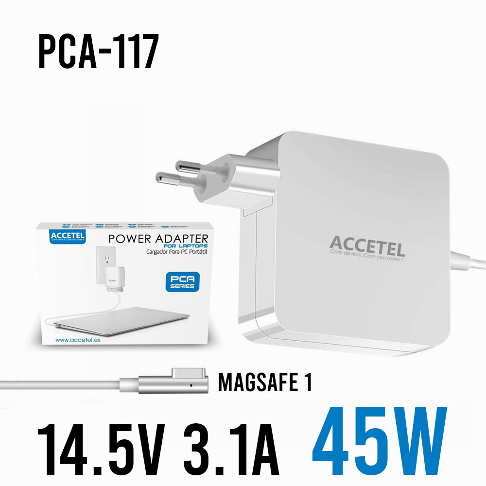 PCA-117 Cargador Macbook 45W 14.5V 3.1A Magsafe 1/L