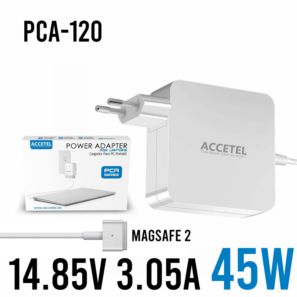 PCA-120 Cargador Macbook 45W 14.85V 3.05A Magsafe 2/T