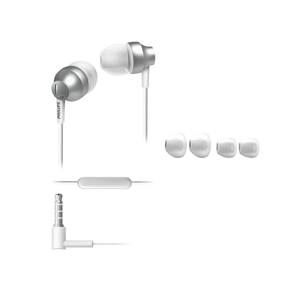 Philips SHE3855GD/00 - Auriculares internos con micrófono (diseño, Cable Reforzado, Graves potentes)