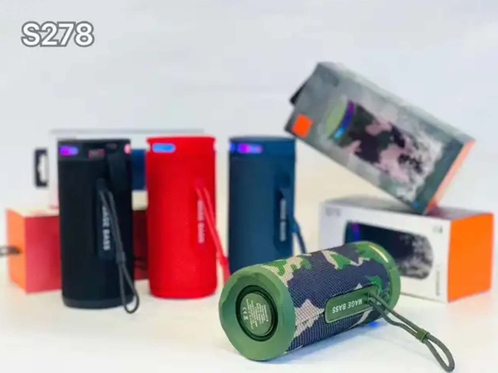 Doki S278 Altavoz inalámbrico  para exteriores, Subwoofer portátil impermeable con graves